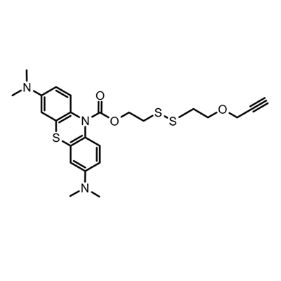 CAS 3037128-51-8 | 2-((2-(prop-2-yn-1-yloxy)ethyl)disulfaneyl)ethyl 3,7-bis(dimethylamino)-10H-phenothiazine-10-carboxylate